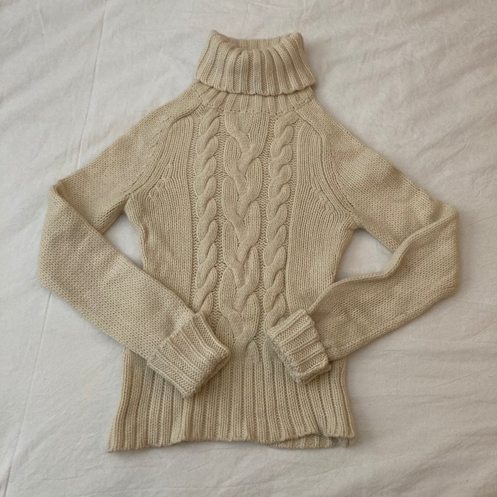 Express | Cashmere Blend Cableknit Turtleneck